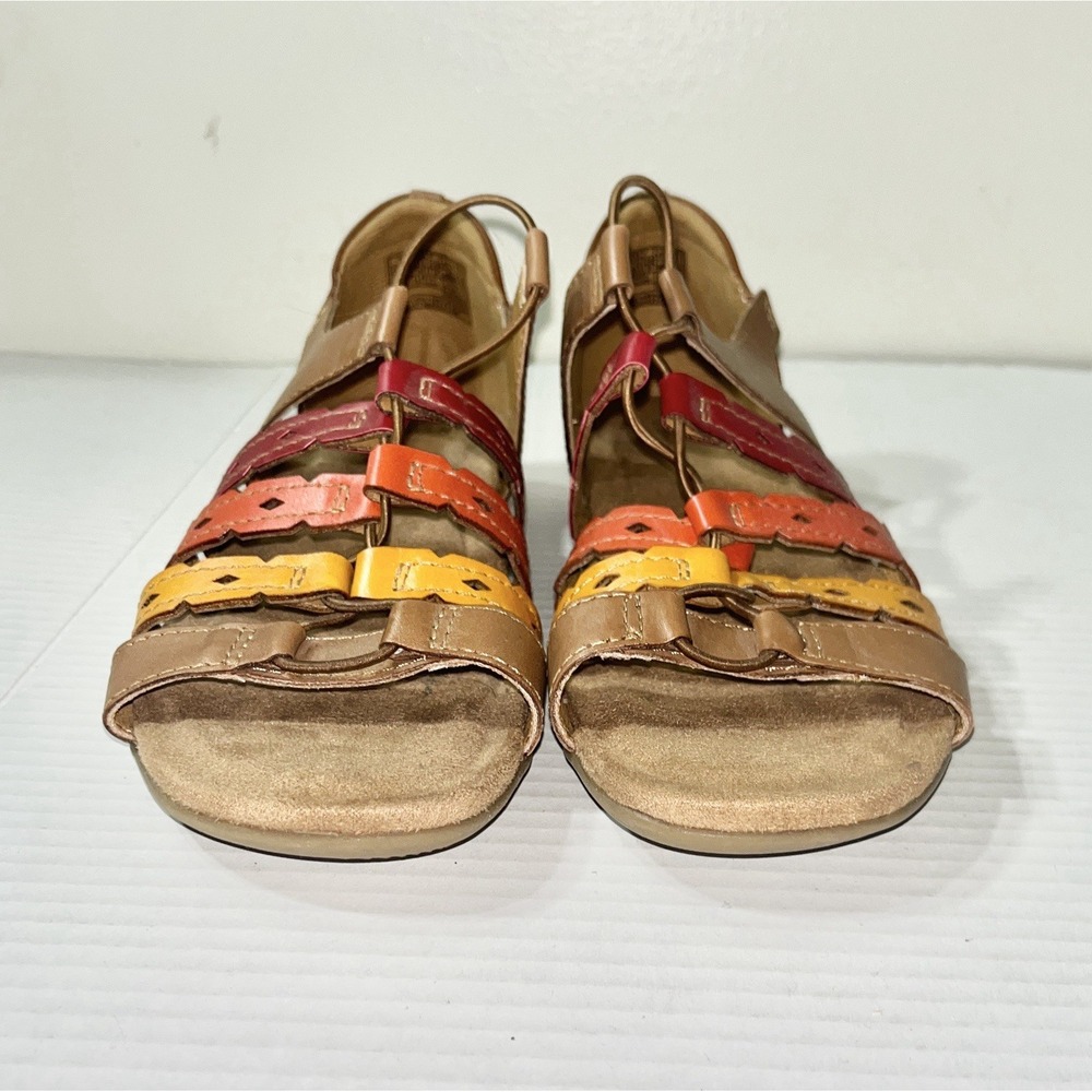 NWOB Earth Origins Leather Gladiator Sandals Womens 9 Multicolor Blakely Alpaca - Picture 4 of 9